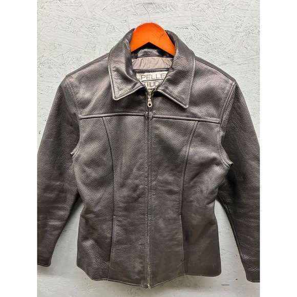 Pelle Studio Wilsons Leather Jacket Women's M Black Thinsulate Zip Front Leather - Picture 2 of 12